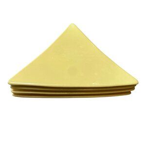 Dudson Finest Vitrified Yellow Triangle Plate Set Of 4 11" Sides